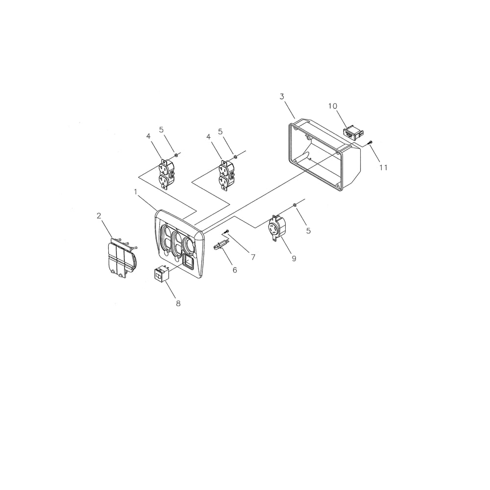 Control Panel Diagram and Parts List for 030430  Briggs and Stratton Generator